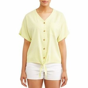 ⚡3/$10⚡Neon tie front top